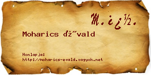 Moharics Évald névjegykártya